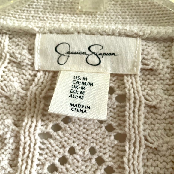💥JESSICA SIMPSON- 2 Piece Cardigan& Matching Tank Top, Size:M, NWOT - Picture 3 of 3